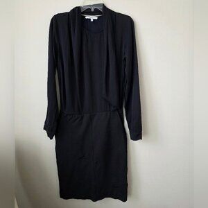 MAXMARA | Silk Top Dress Jersey Bottom Black Sz MEDIUM